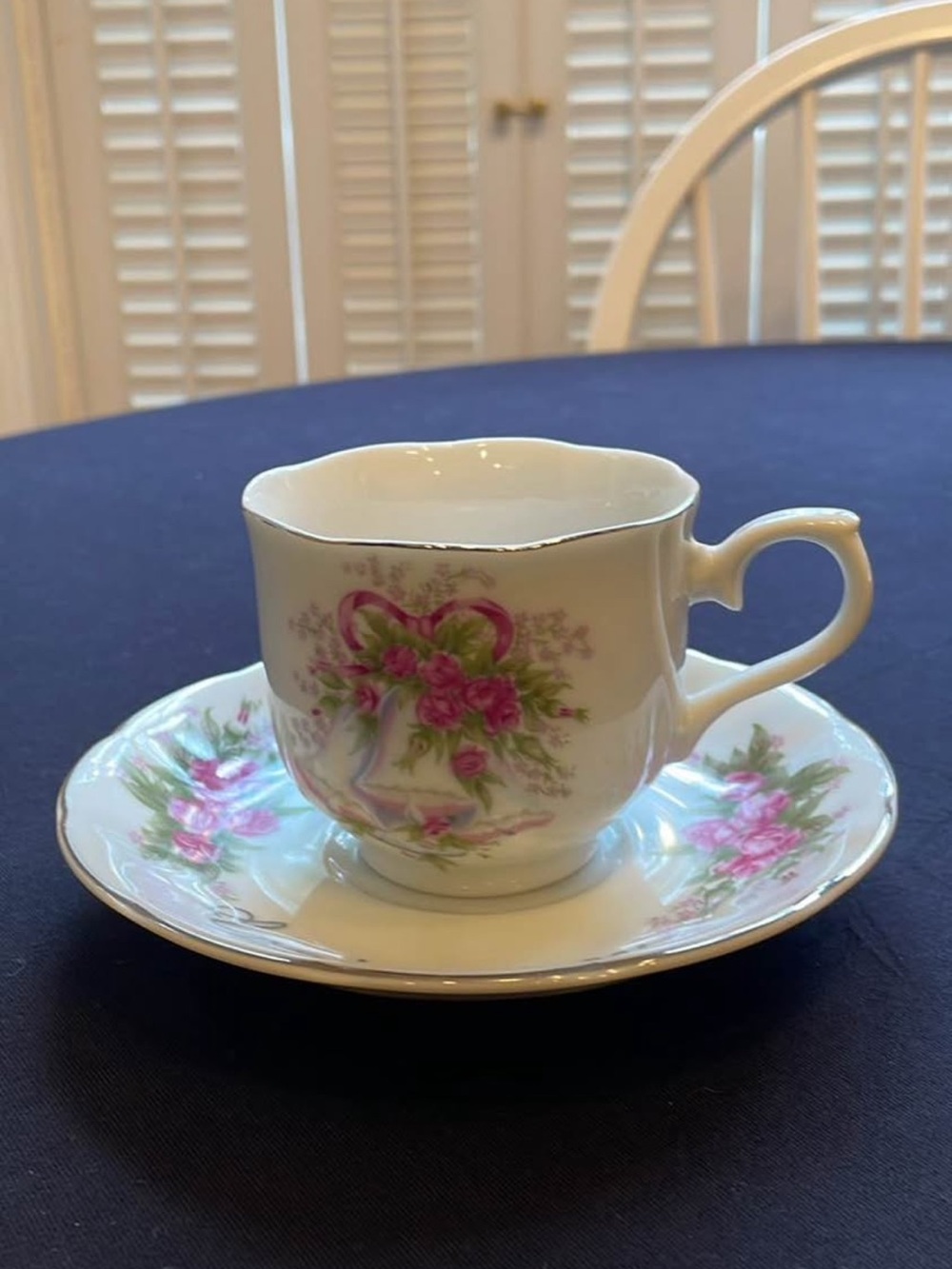 Vintage Stanley Bone China 25th Anniversary Cup & Saucer Set